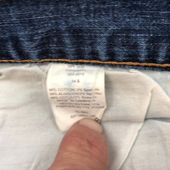 Womens Capri Jeans Size 14 S Casual Cropped Classic Blue Denim Summer Mid Rise - Picture 8 of 11